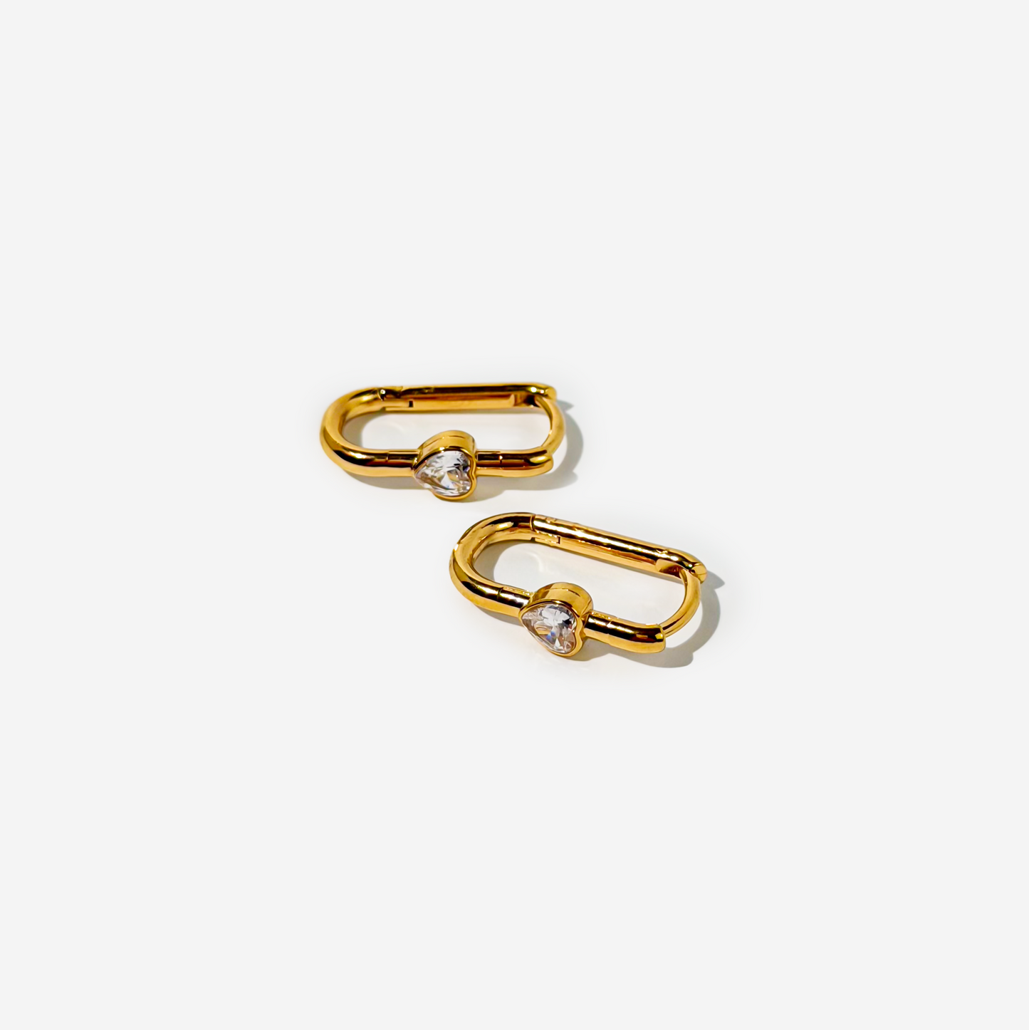 Gold-plated Titanium Heart Shaped Earrings
