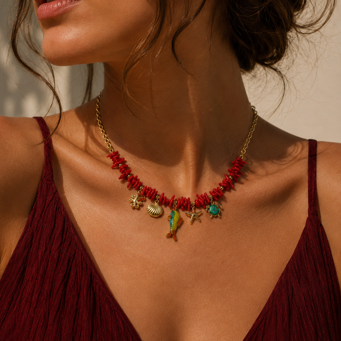 Titanium Gold Plated Necklace