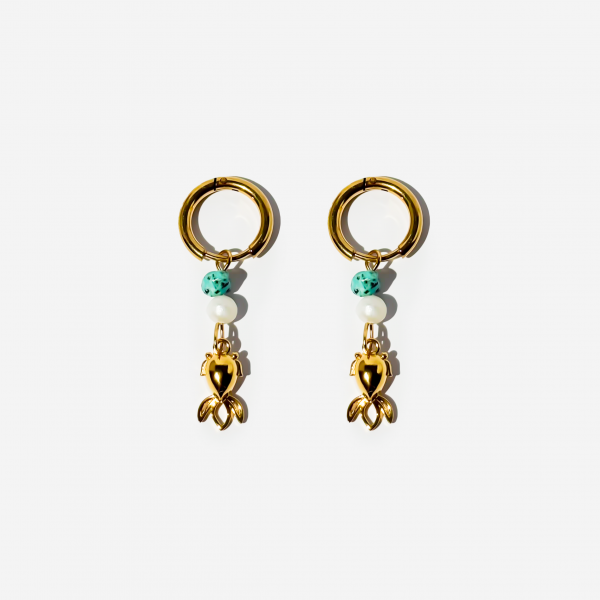 მოოქროვილი ტიტანის საყურეები