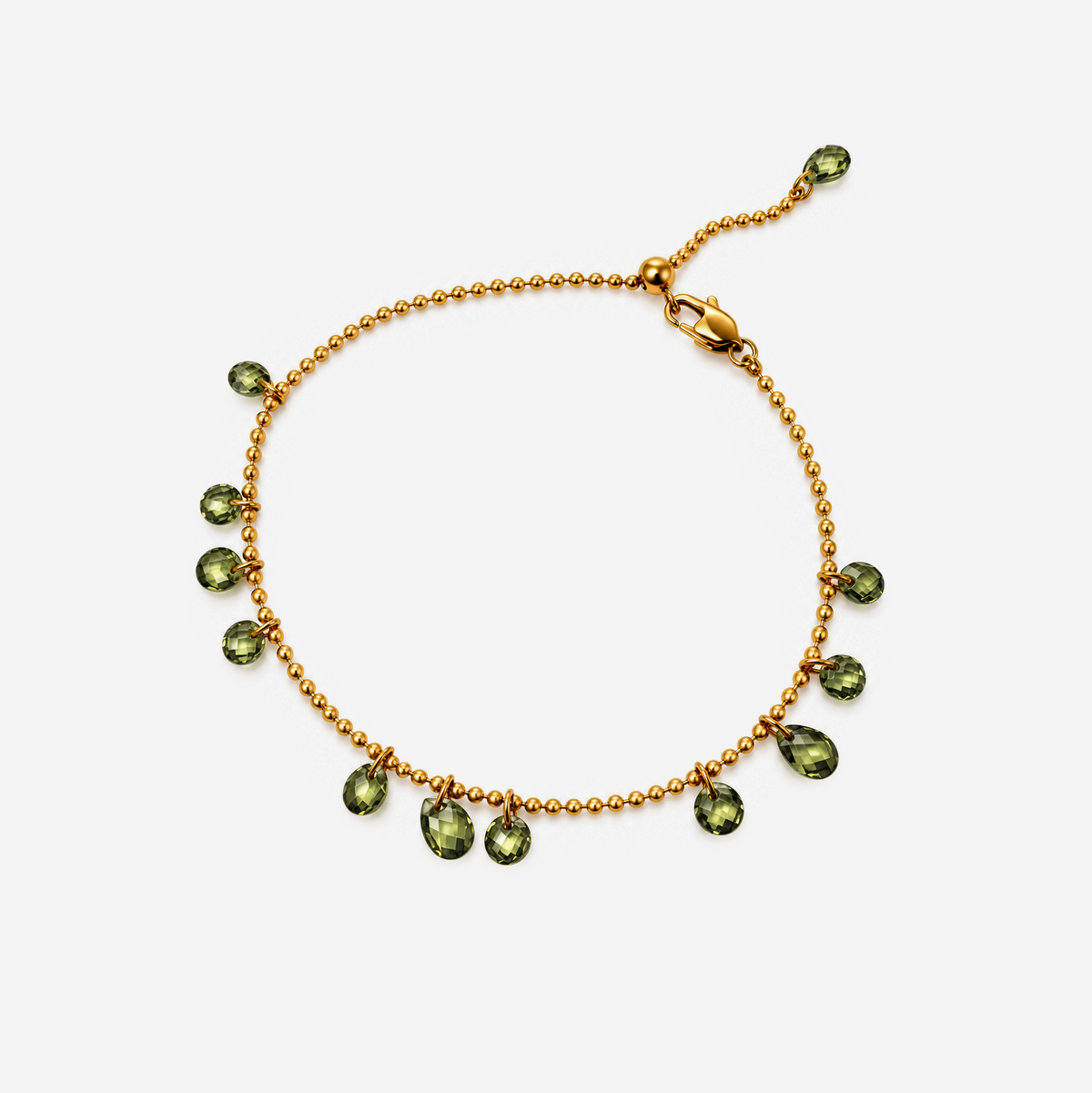 Gold Disc Charm Bracelet