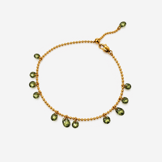 Gold Disc Charm Bracelet