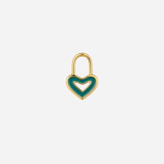 Titanium Gold Plated Heart Charm