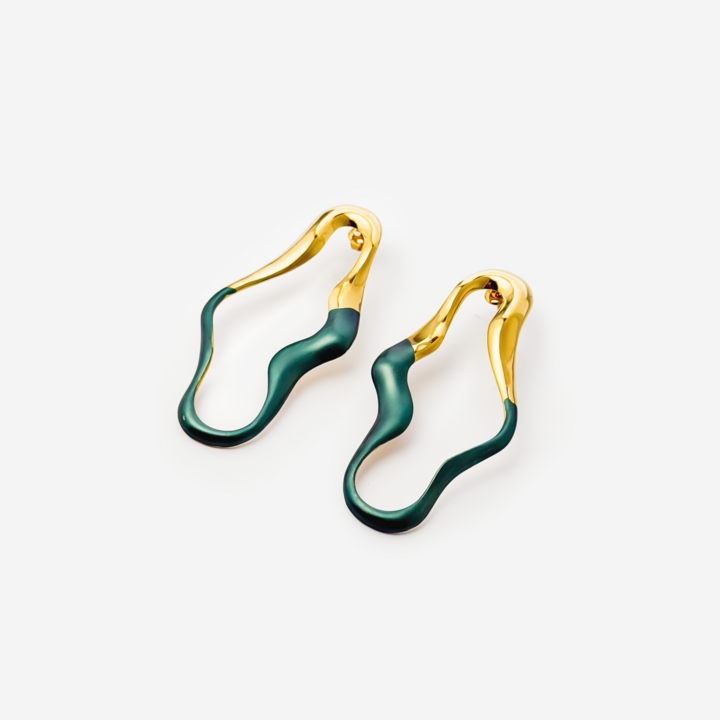 მოოქროვილი ტიტანის იტალიური კოლექციის საყურეები