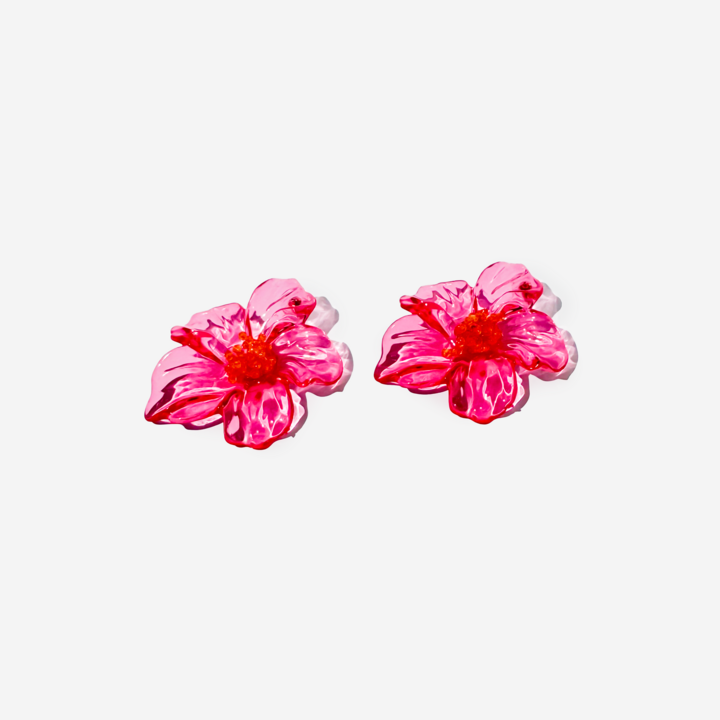 Pink Acrylic Earrings