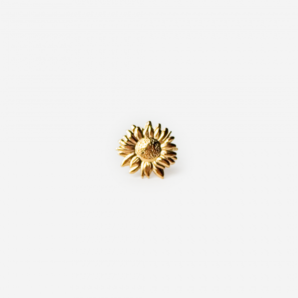 Gold-plated Titanium Sunflower Ring