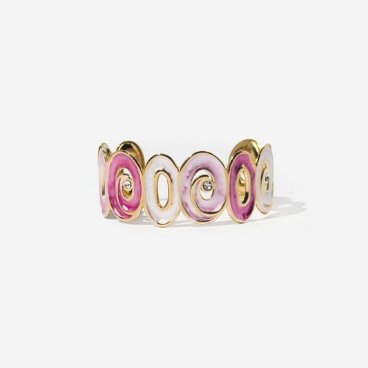 Gold-plated Titanium Pink Bracelet