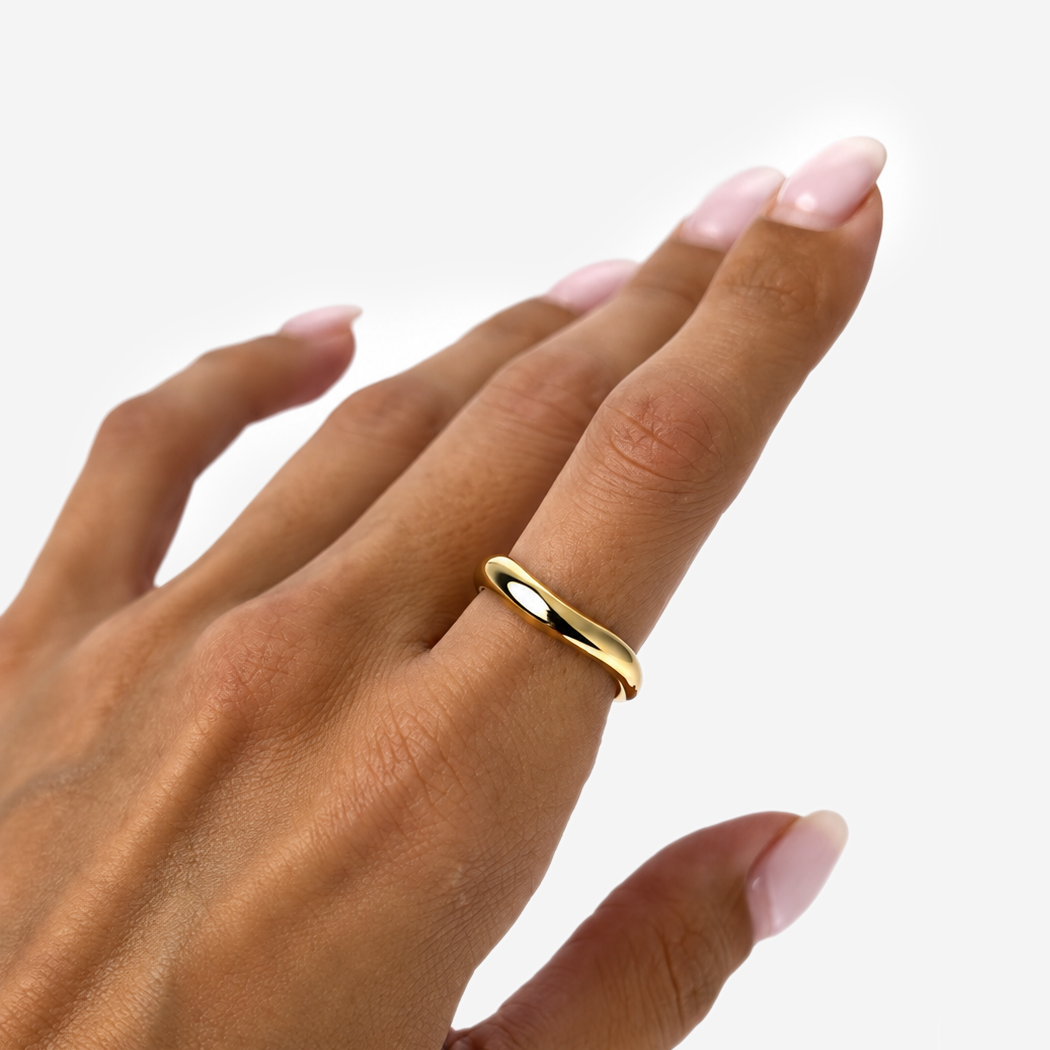 Gold-Plated Titanium Ring
