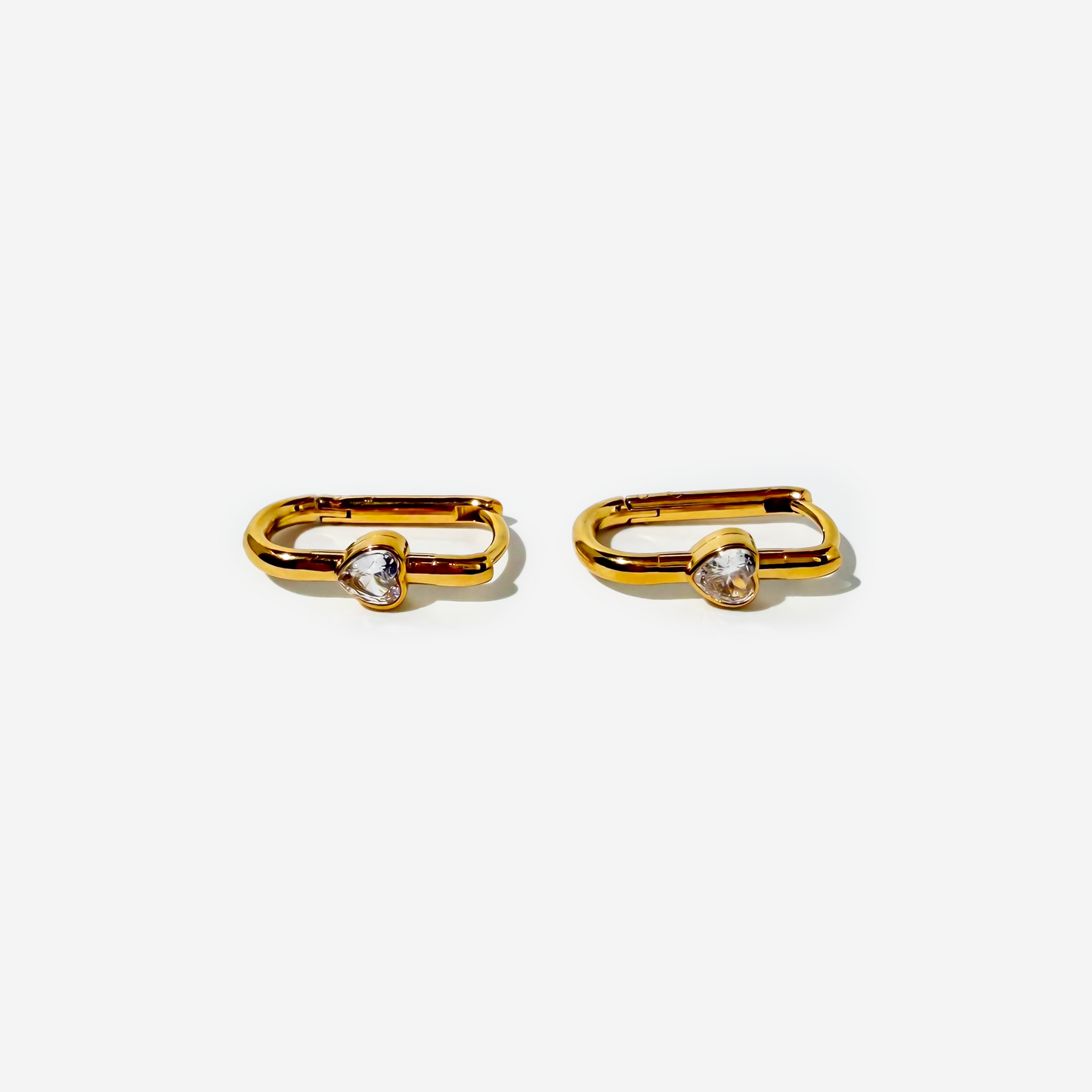 Gold-plated Titanium Heart Shaped Earrings