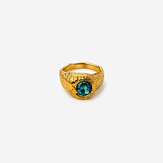Blue Stone Signet Ring