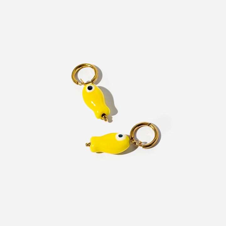 Gold-Plated Titanium Fish Earrings