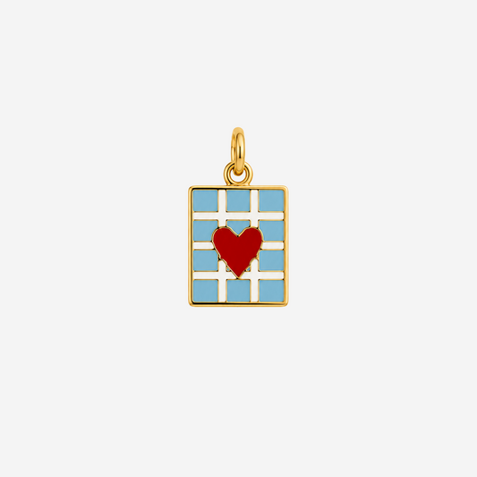 Titanium Gold Plated Heart Charm
