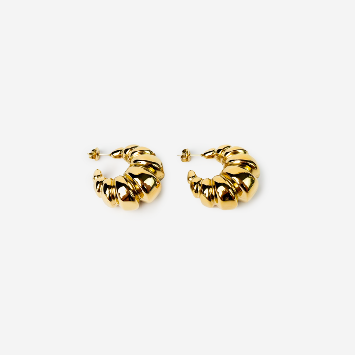 Gold-plated Titanium Bold Earrings