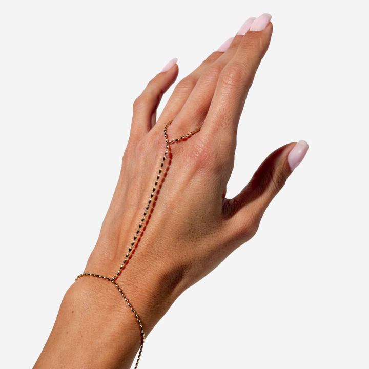 მოოქროვილი ტიტანის ბეჭედი-სამაჯური