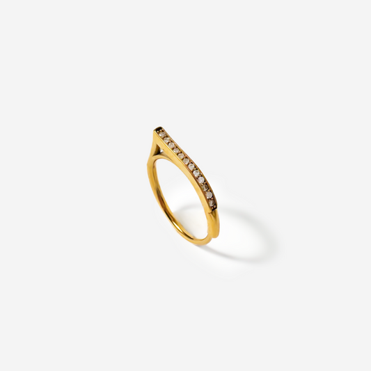 Gold-plated Titanium White With Stones Earrings