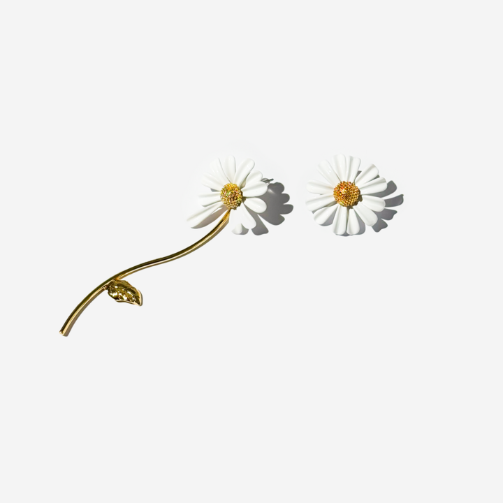 Daisy Shaped 14K Gold-plated Earrings