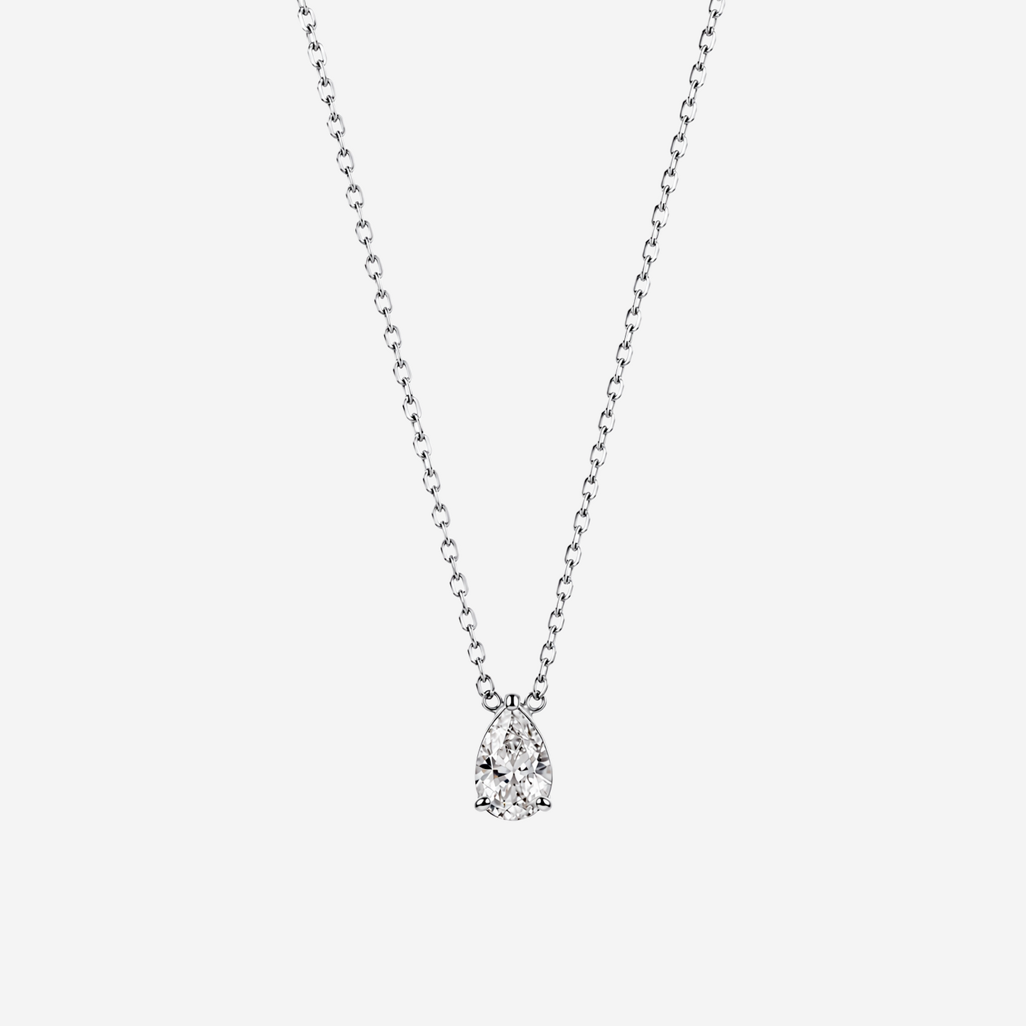 Gold-plated Titanium White Stone Necklace
