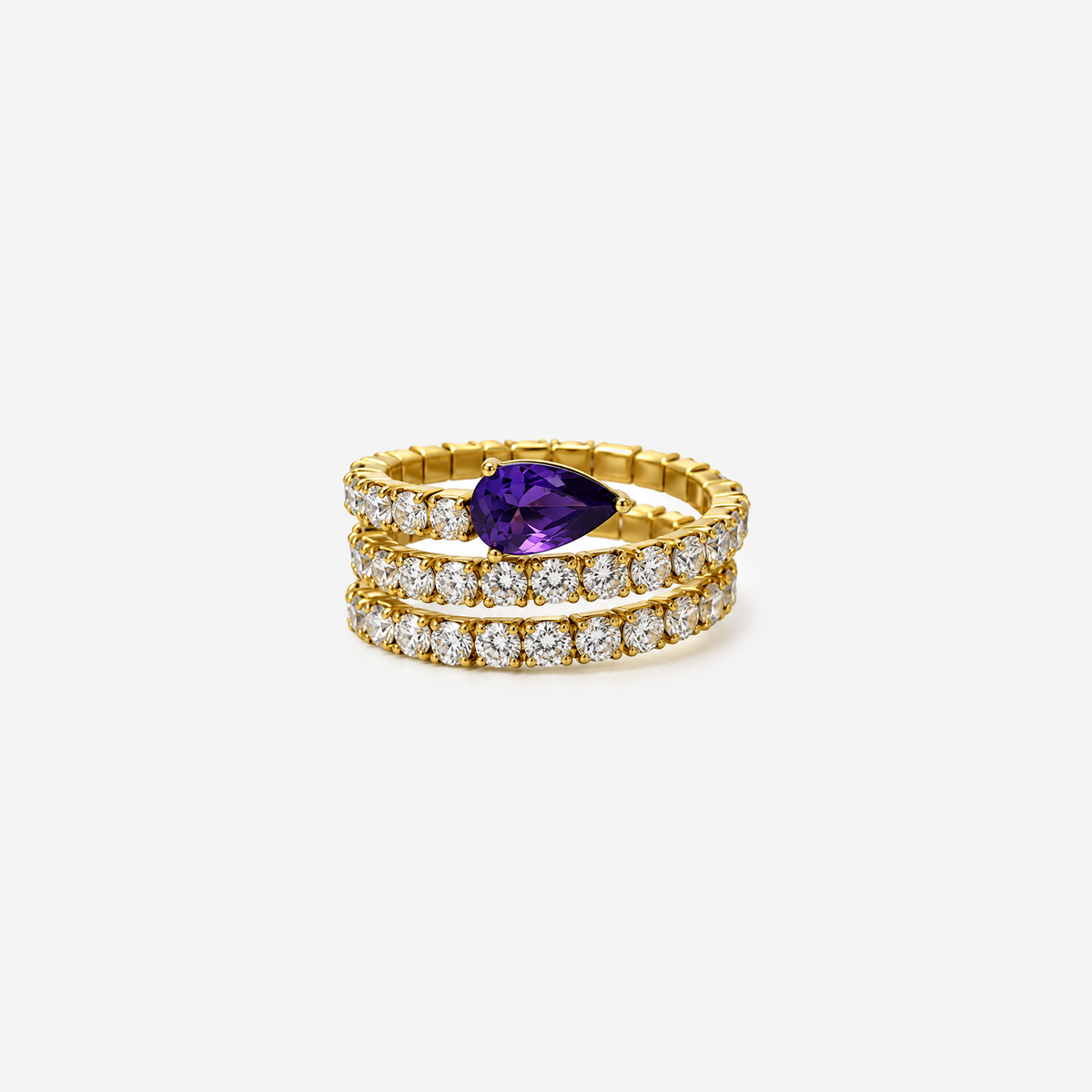 Titanium Gold Plated Ring