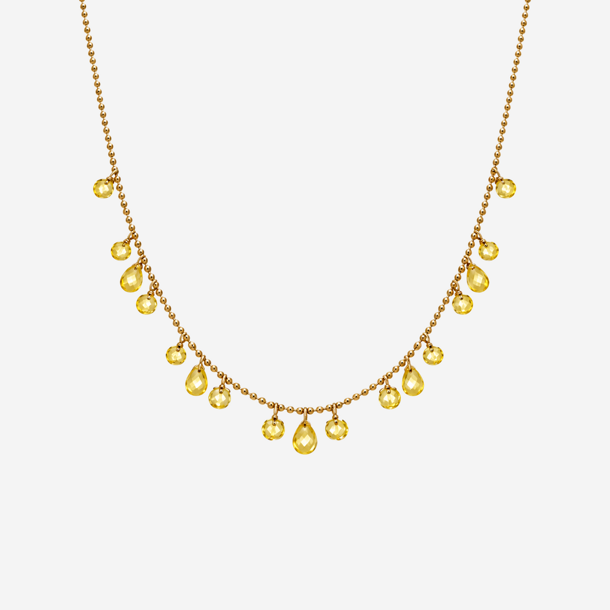 Gold Disc Charm Necklace