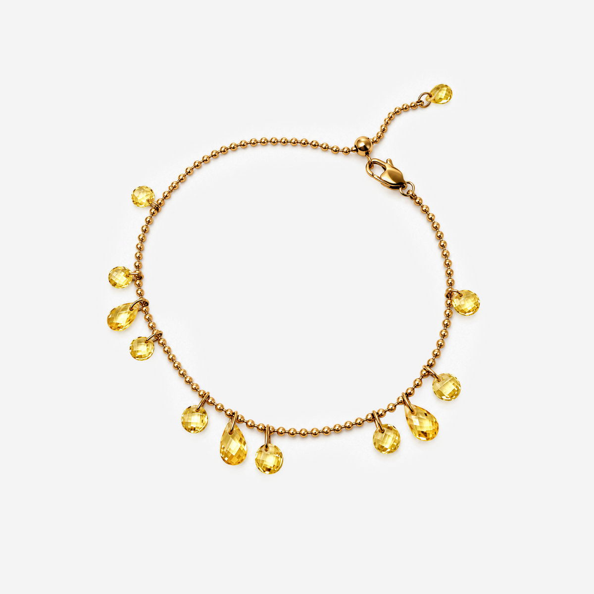 Green Disc Charm Bracelet