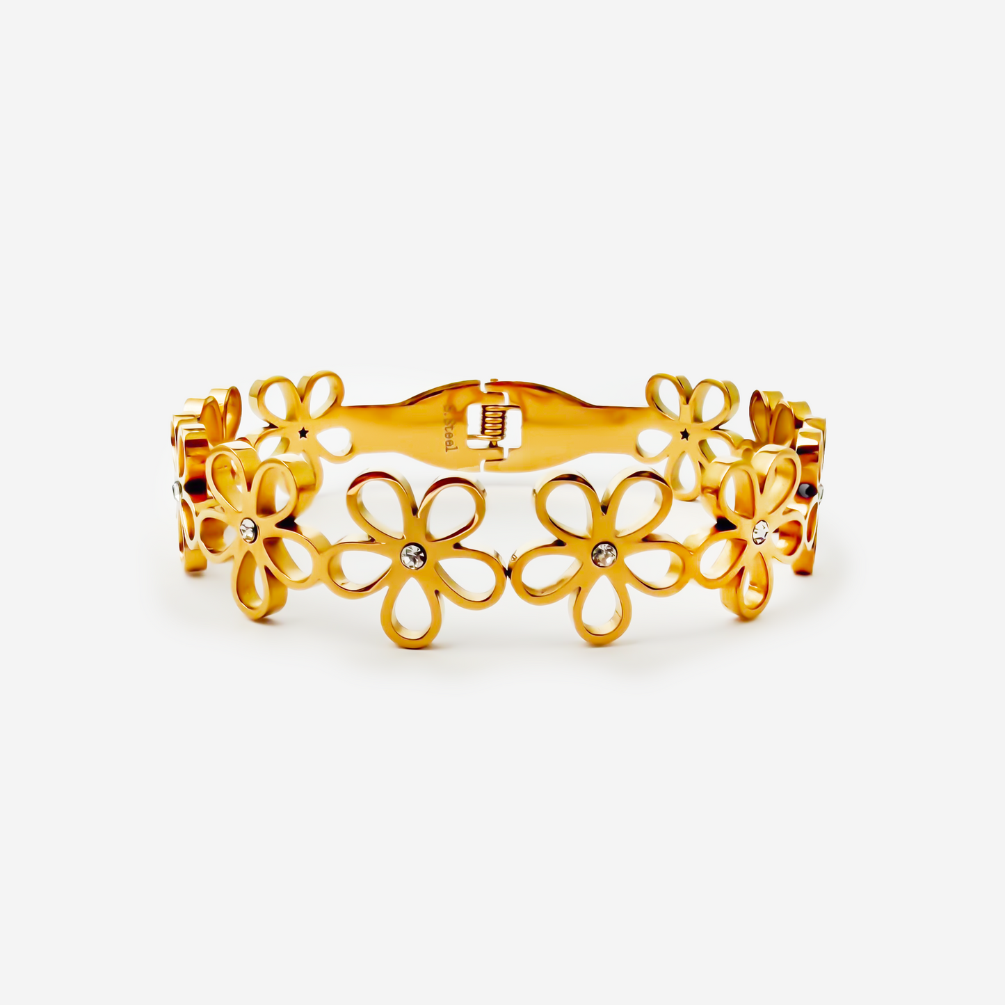 Gold-plated Titanium Italian Collection Bracelet Flower