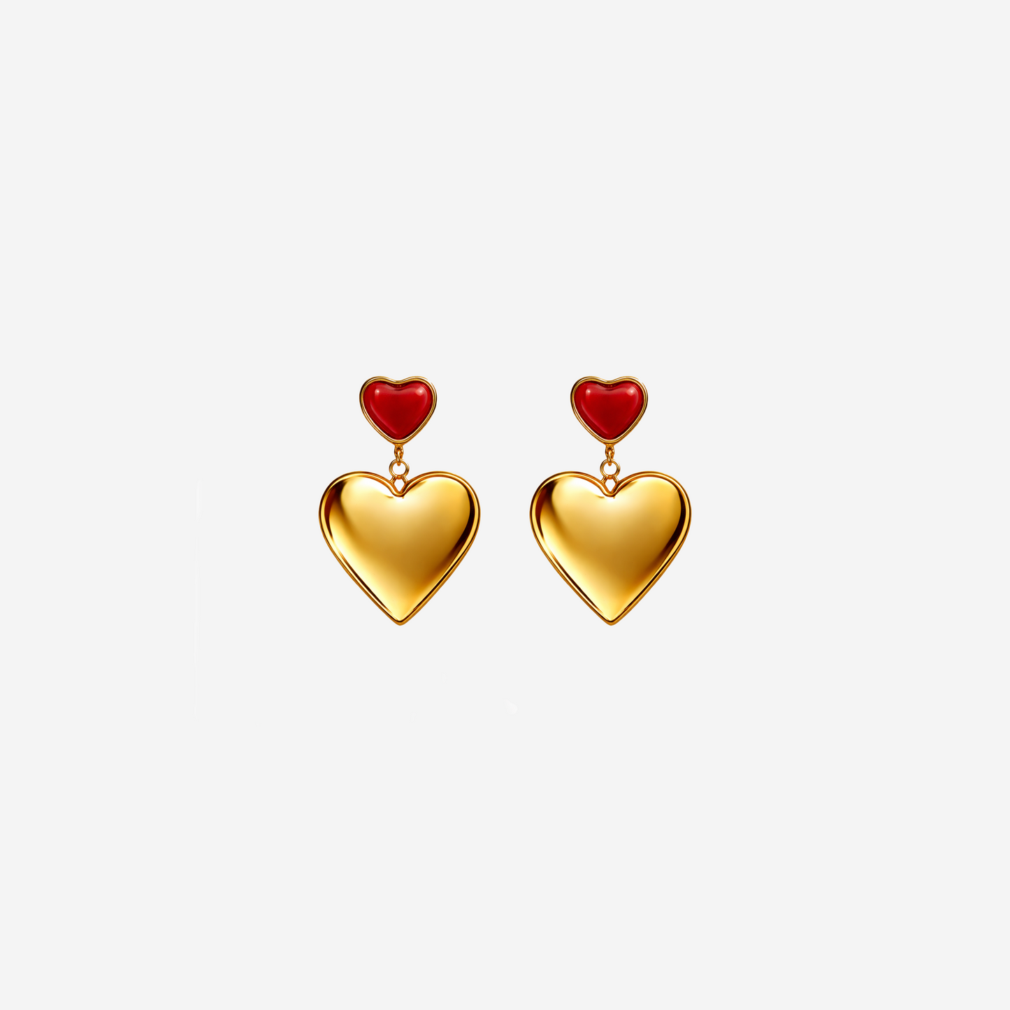 Gold-plated Titanium Heart Shaped Earrings