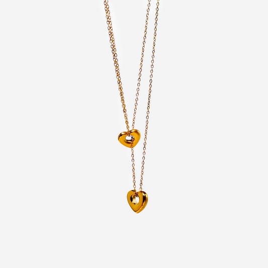 Gold-plated Titanium with Heart Necklace