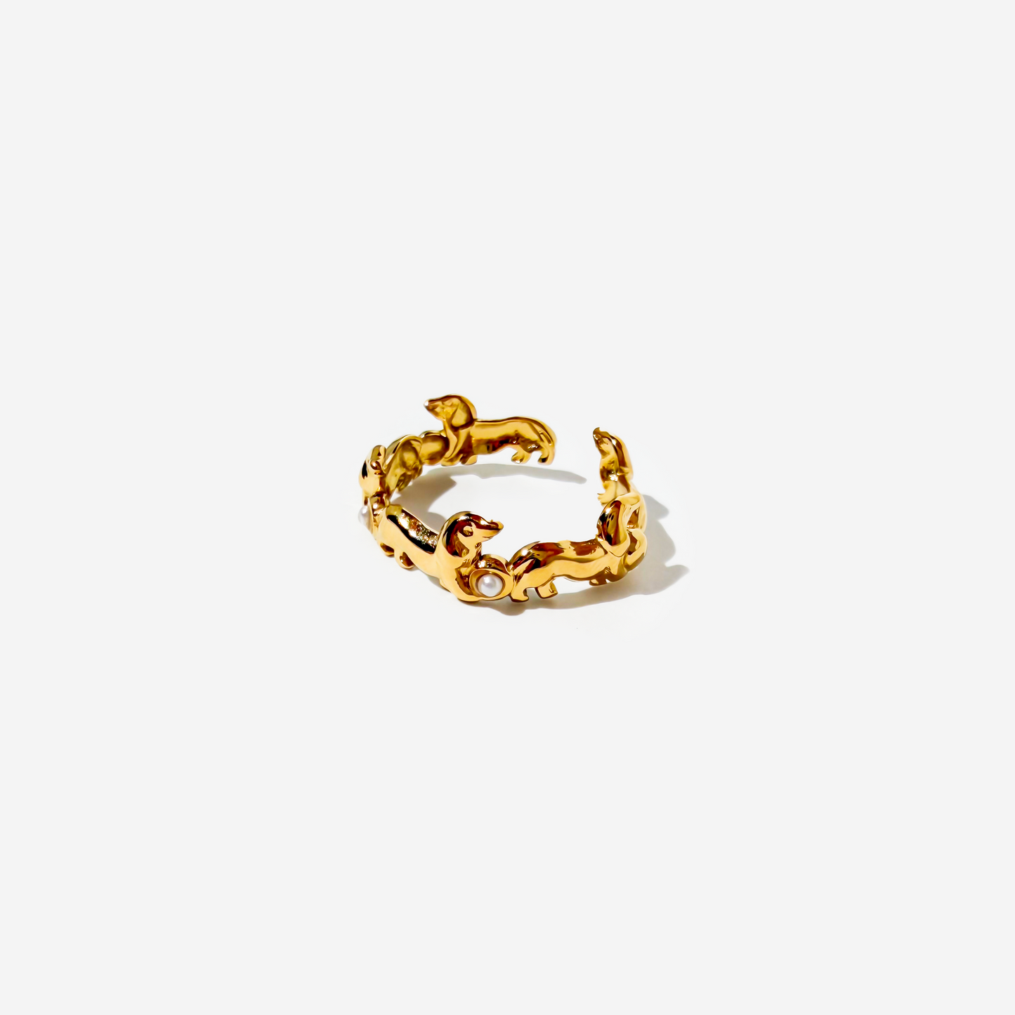 Gold-plated Titanium Ring
