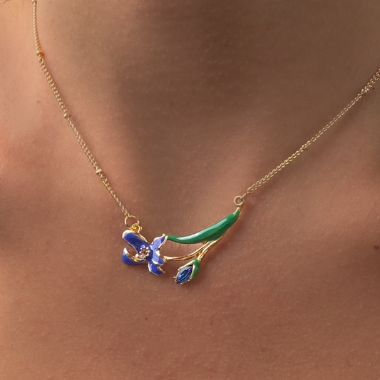 14K Gold-plated Flower Shaped Necklace