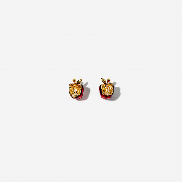 14K Gold-plated Apple Shaped Earrings