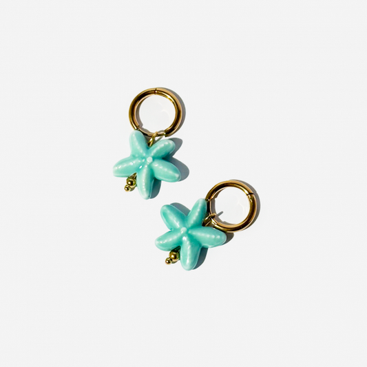 Gold-Plated Titanium Starfish Earrings