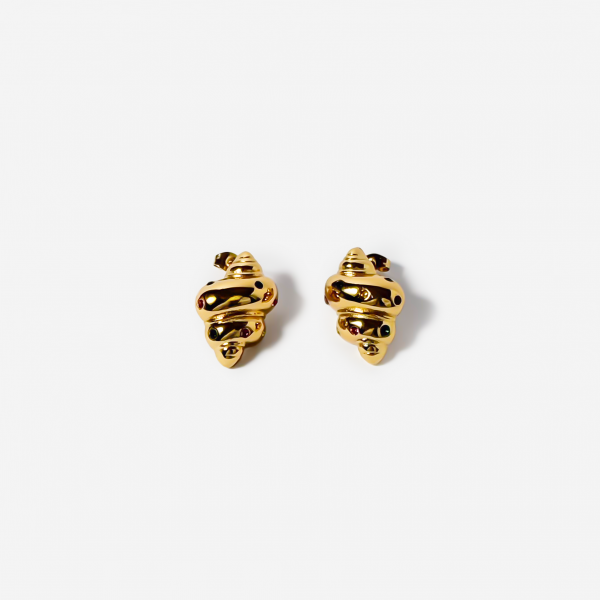 Gold-plated Titanium Shell Shaped Earrings