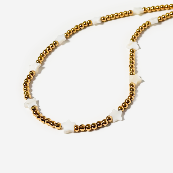 Gold-Plated Titanium Stars Necklace