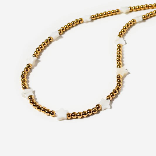 Gold-Plated Titanium Stars Necklace