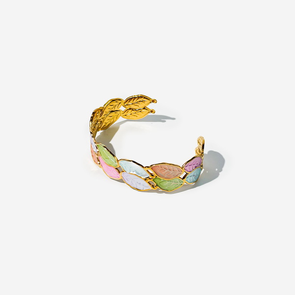 Gold-plated Titanium Colorful Bracelet