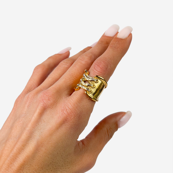 მოოქროვილი ტიტანის ბეჭედი