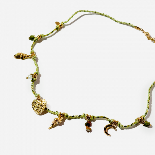 Gold-Plated Titanium Necklace with Sea Details