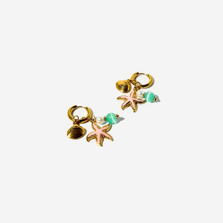 Gold-Plated Titanium Star Earrings
