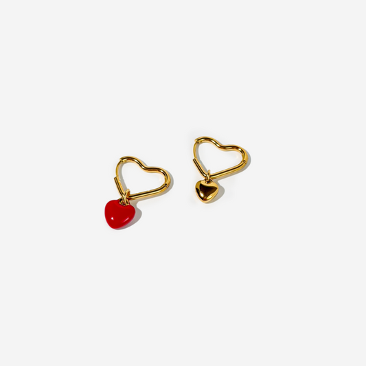 Gold-plated Titanium Heart Shaped Earrings