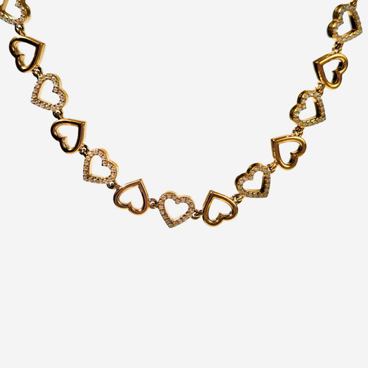Gold-plated Titanium Heart Shaped Necklace