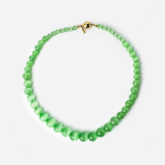 Green Necklace with Green Stones