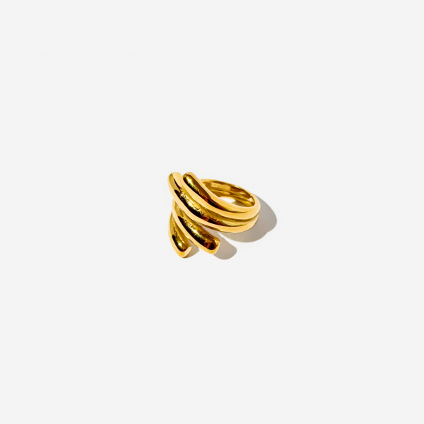 Gold-plated Titanium Ring