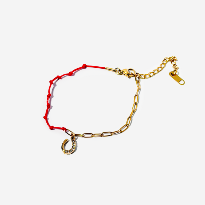 Gold-plated Titanium Horseshoe Shaped Bracelet