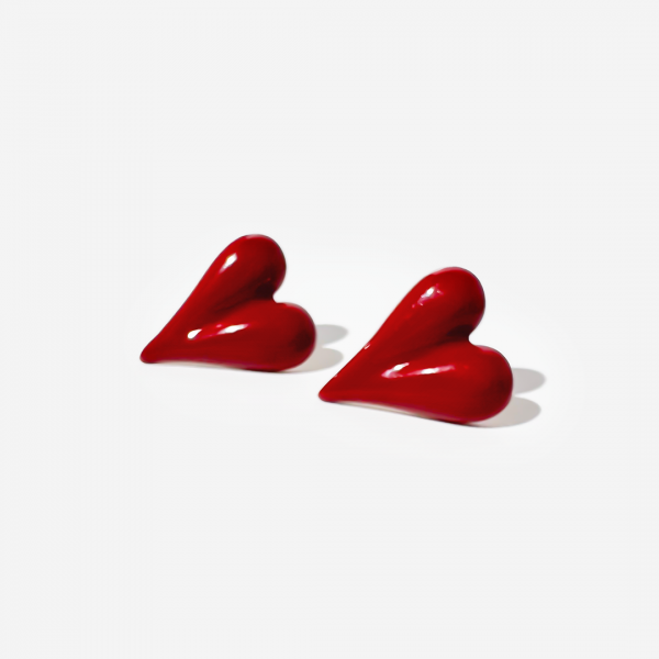 Gold-plated Titanium Heart Shaped Earrings