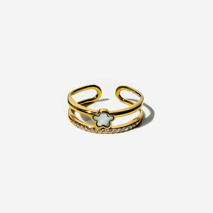Gold-plated Titanium Italian Collection Ring