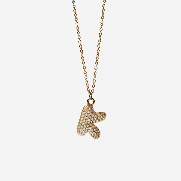 Gold-plated Titanium K Necklace