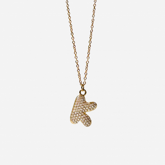 Gold-plated Titanium K Necklace