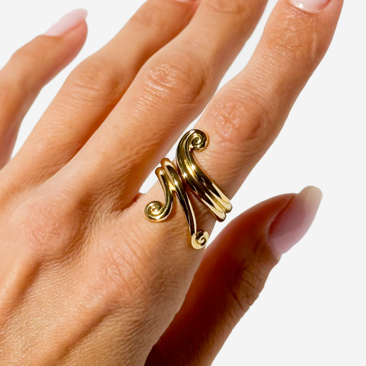 Gold-plated Titanium Ring