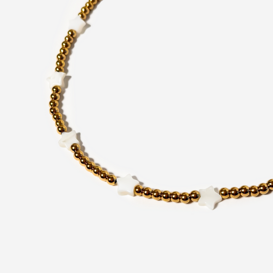 Gold-Plated Titanium Stars Necklace