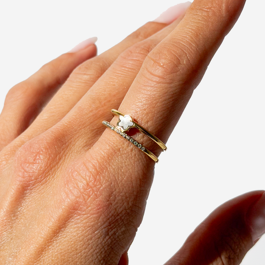 Gold-plated Titanium Italian Collection Ring