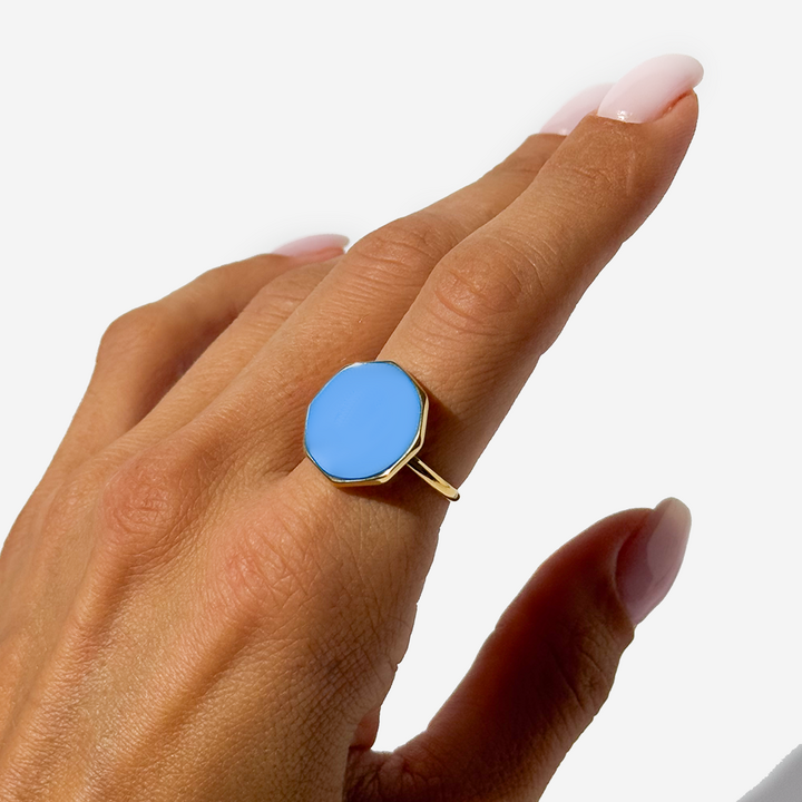 Gold-plated Titanium Ring